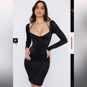 House of CB Grazia Corset Dress in Black S